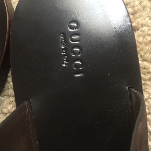 Gucci brown suede sandals 3 add. Items included.